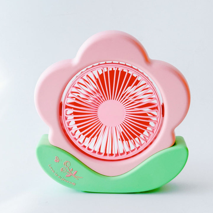 Unisex Bærbar Mini-Vifte i Blomsterdesign Luvikno