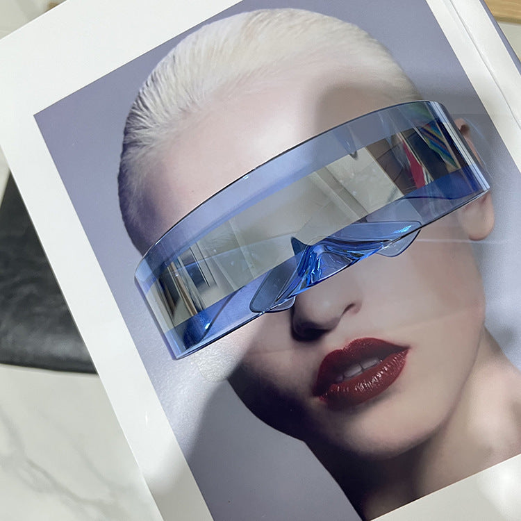 Damer futuristisk visir-lignende solbrille Luvikno