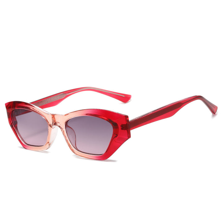 Damer Cat Eye solbriller med moderne transparente detaljer Luvikno
