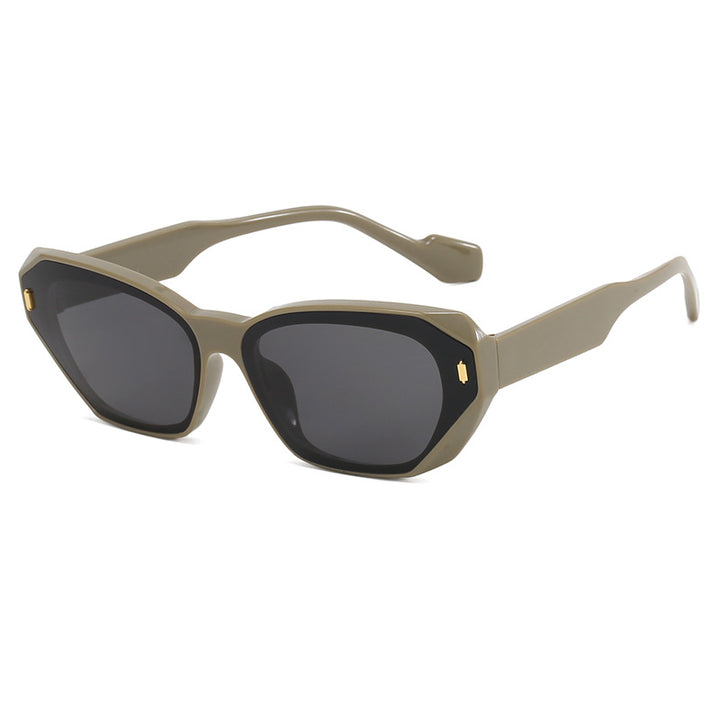 Dame futuristisk diamant-solbrille Luvikno