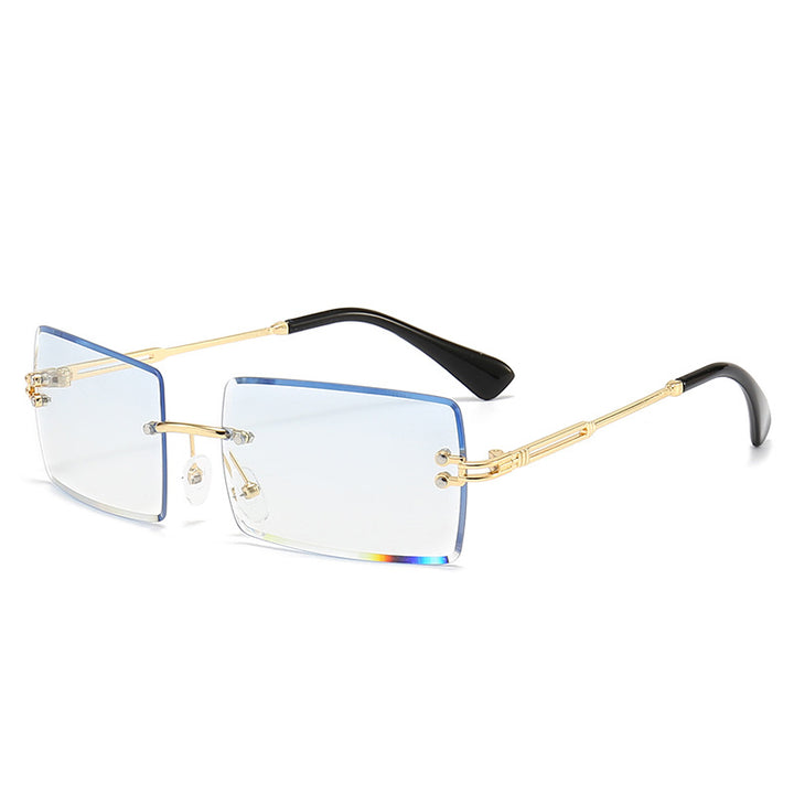 Dame moteriktig rektangulær solbrille med gradientlinser Luvikno
