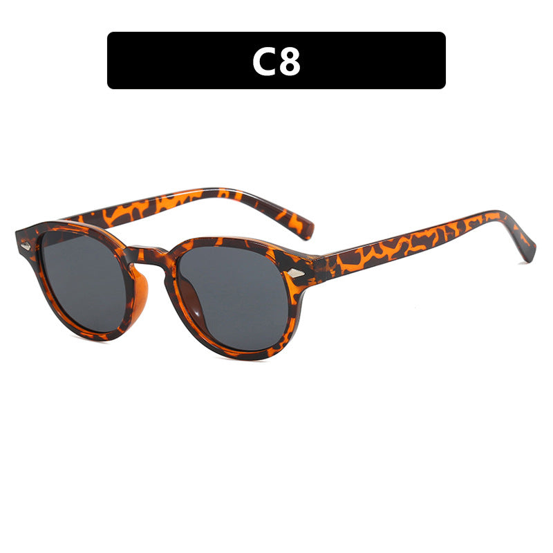 Dame rund solbrille med elegant design og UV-beskyttelse Luvikno