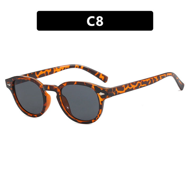 Dame rund solbrille med elegant design og UV-beskyttelse Luvikno