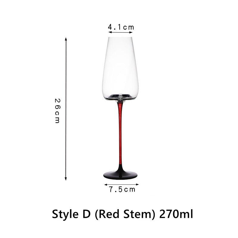Krystallglass Rød Stilk Burgunder Glass | Luvikno