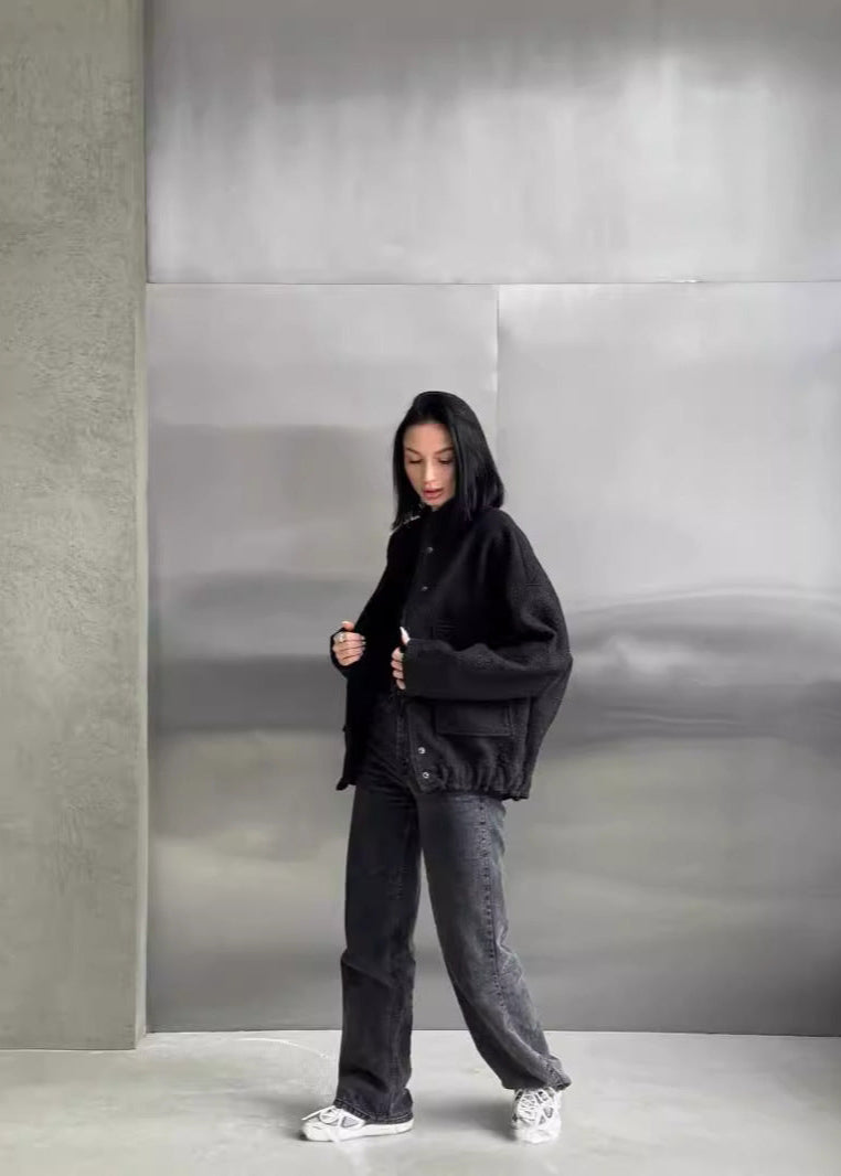 Luvik | Oversized fleece-knappjakke