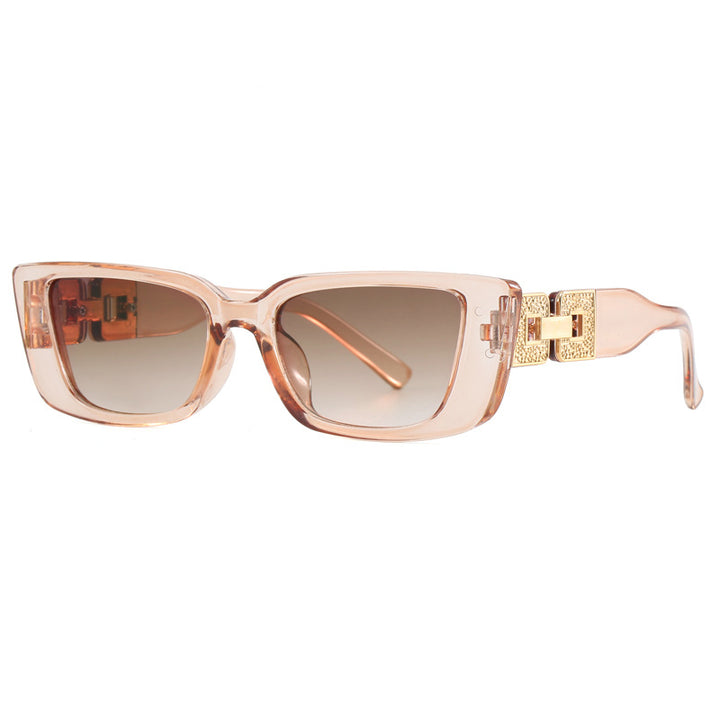 Dame moteriktig Oversized solbrille med unikt leopardmønster Luvikno