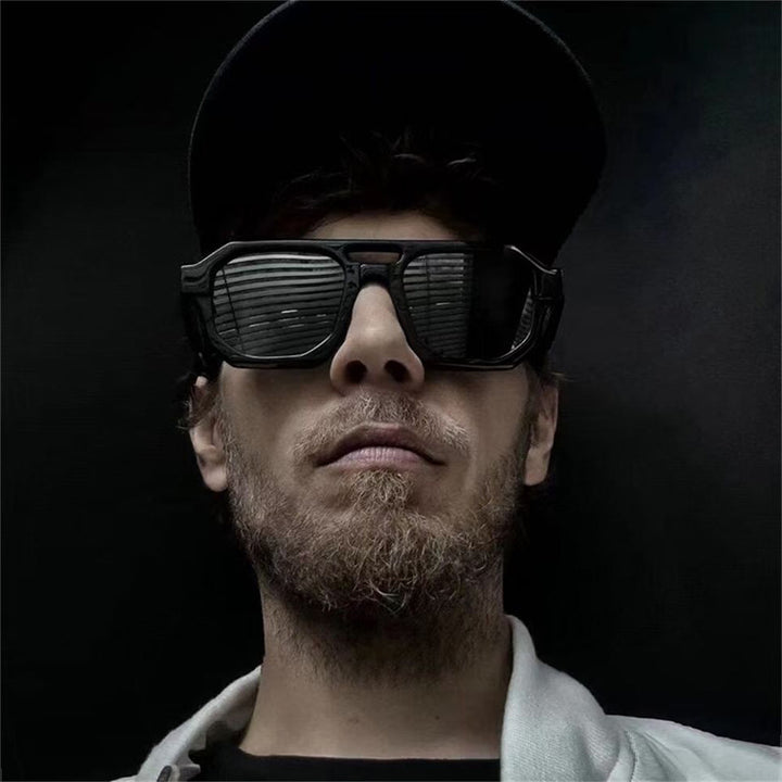 Dame eksklusiv polygonal solbrille med luksuriøst skjoldpadde-mønster Luvikno