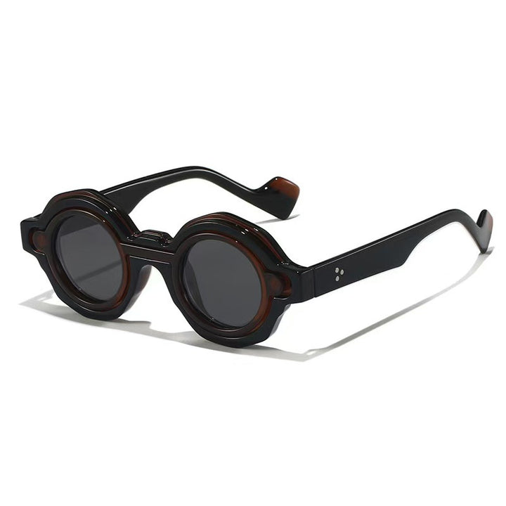 Damer moterik solbrille med unikt runddesign Luvikno