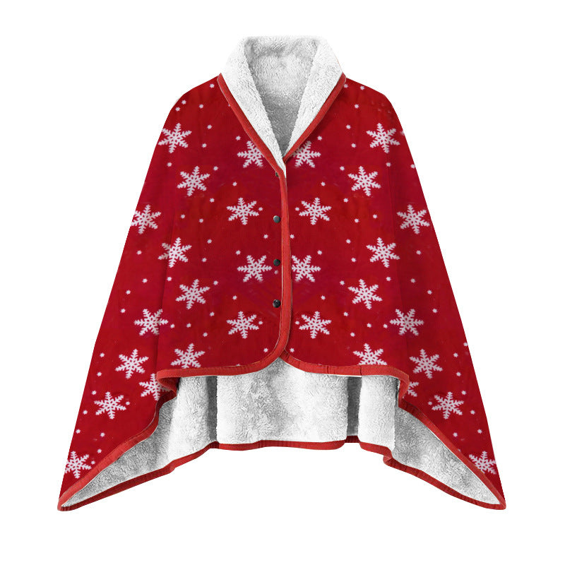 Dame Komfortabel Varmeholdende Poncho-Teppe Luvikno