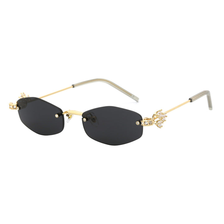 Dame Designer-solbrille med luksuriøse dekorasjoner Luvikno