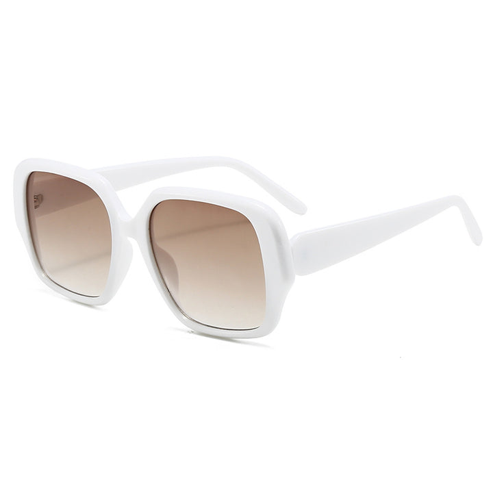 Dame moterisk kvadratisk solbrille med bred ramme Luvikno