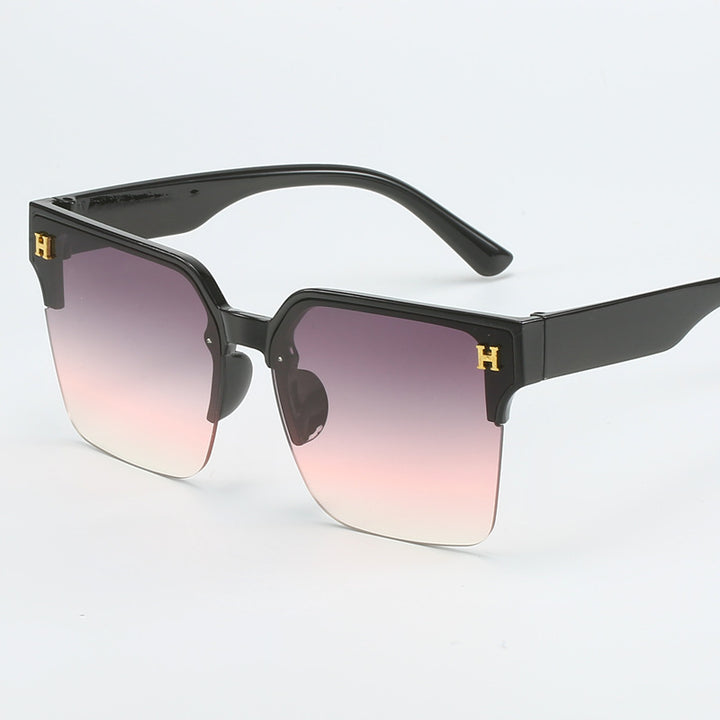 Dame kvadratisk solbrille med elegant metallramme Luvikno
