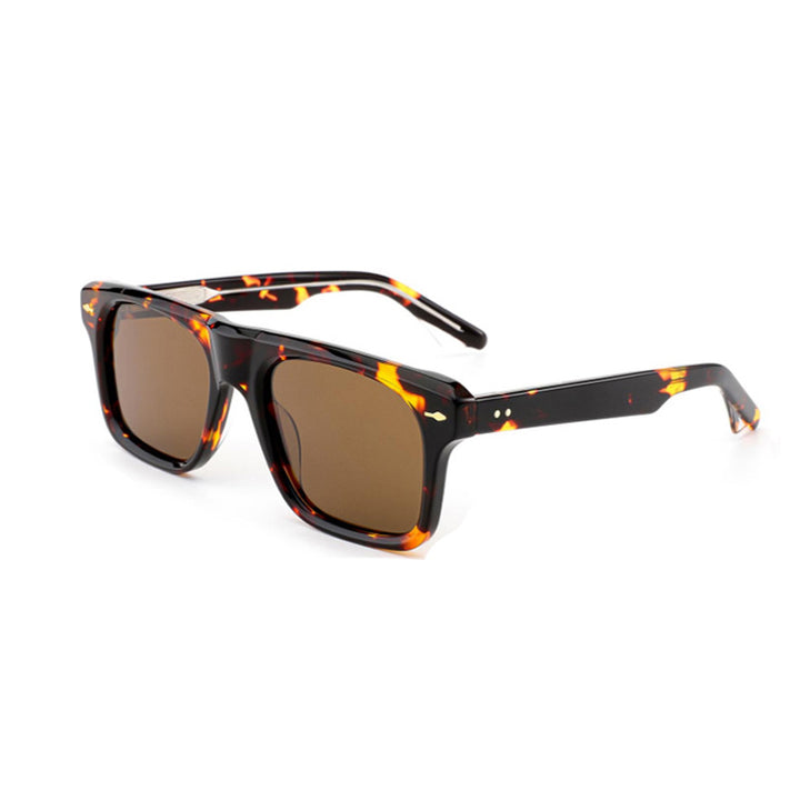 Damer moteriktig solbrille i elegant skilpaddedesign Luvikno