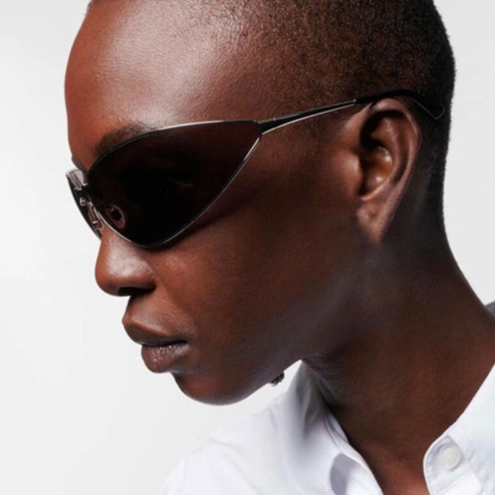 Damer Cat-Eye solbriller med moderne metallramme Luvikno