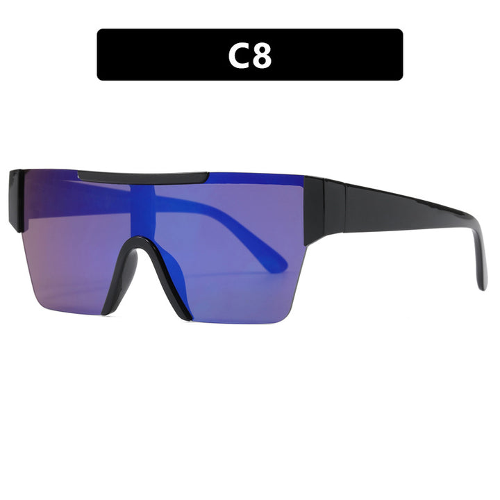 Dame futuristisk sportssolbrille med UV-beskyttelse og bred glassflate Luvikno