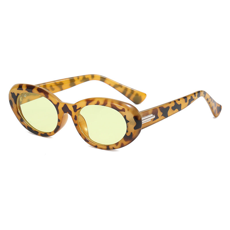 Dame elegant ovalformet solbrille med høykvalitets glass Luvikno