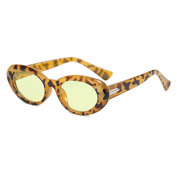 Dame elegant ovalformet solbrille med høykvalitets glass Luvikno