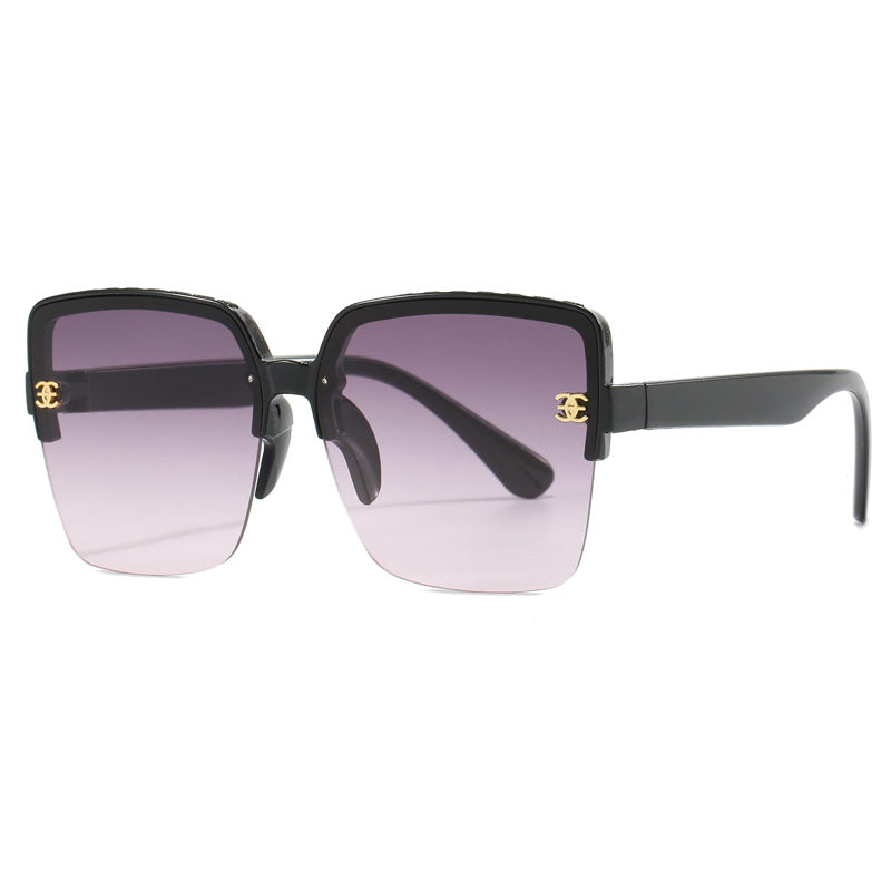 Dame oversized kvadratisk solbrille med høykvalitets linser Luvikno