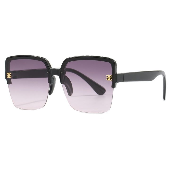 Dame oversized kvadratisk solbrille med høykvalitets linser Luvikno