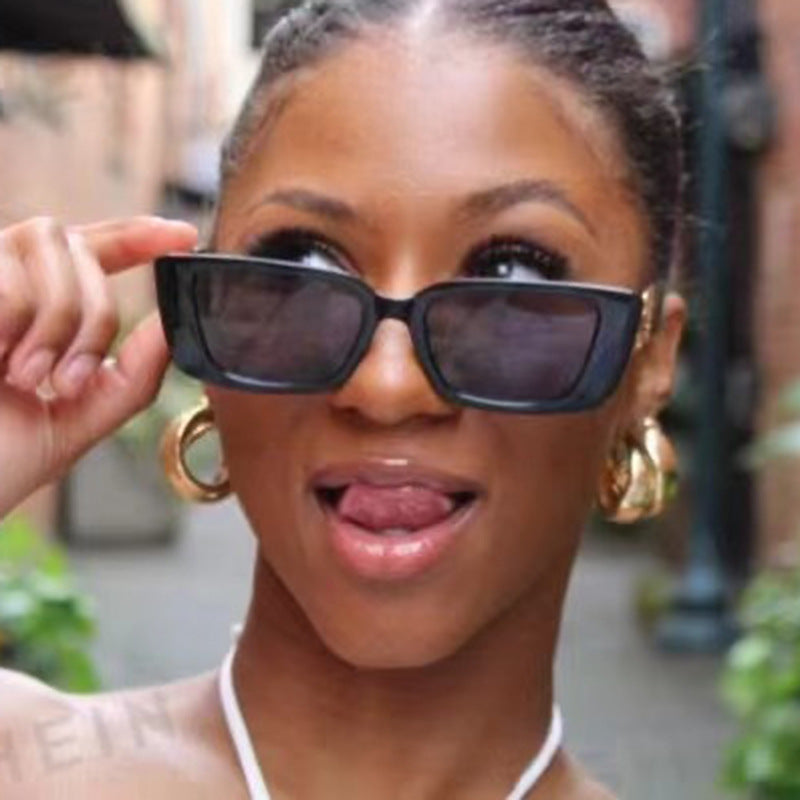 Dame moteriktig Oversized solbrille med unikt leopardmønster Luvikno