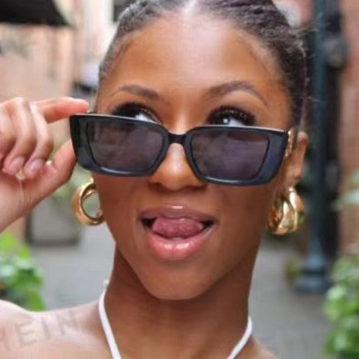 Dame moteriktig Oversized solbrille med unikt leopardmønster Luvikno