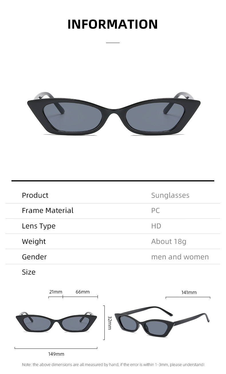 Damer moteriktig Cat-Eye solbrille med transparent ramme Luvikno
