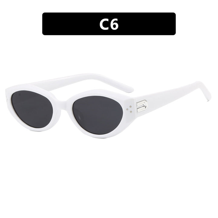 Dame Cat-Eye solbriller med elegant plastisk ramme Luvikno