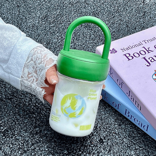 Damen umweltfreundliche Trinkflasche mit praktischem Tragegriff Luvikno