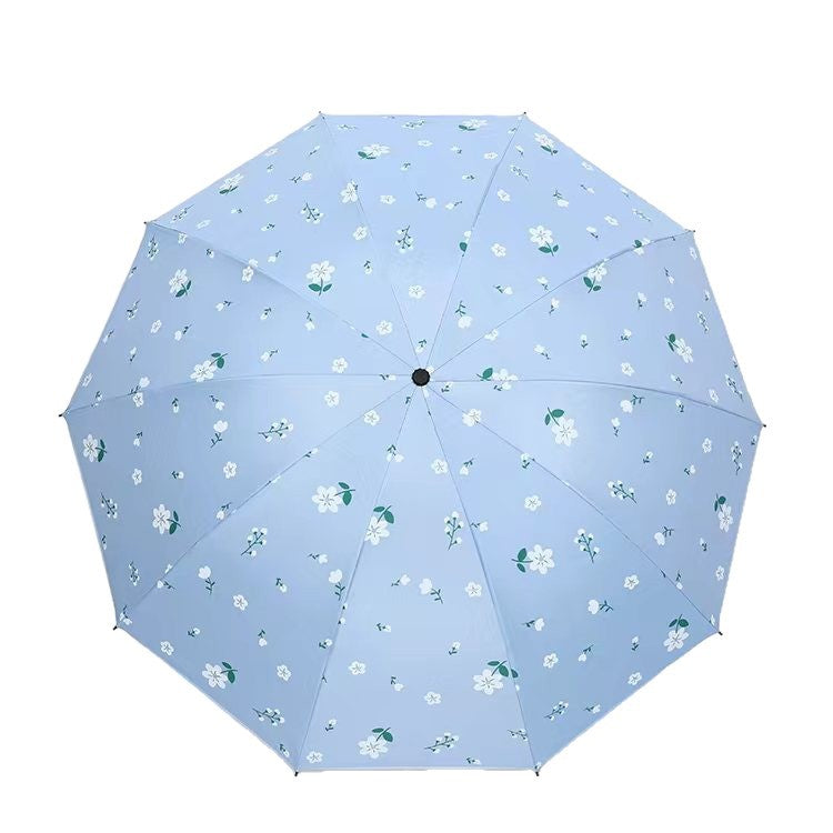 Dame paraply med blomsterdesign Luvikno