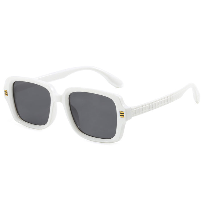 Dame trendy firkantet solbrille med strukturert ramme Luvikno