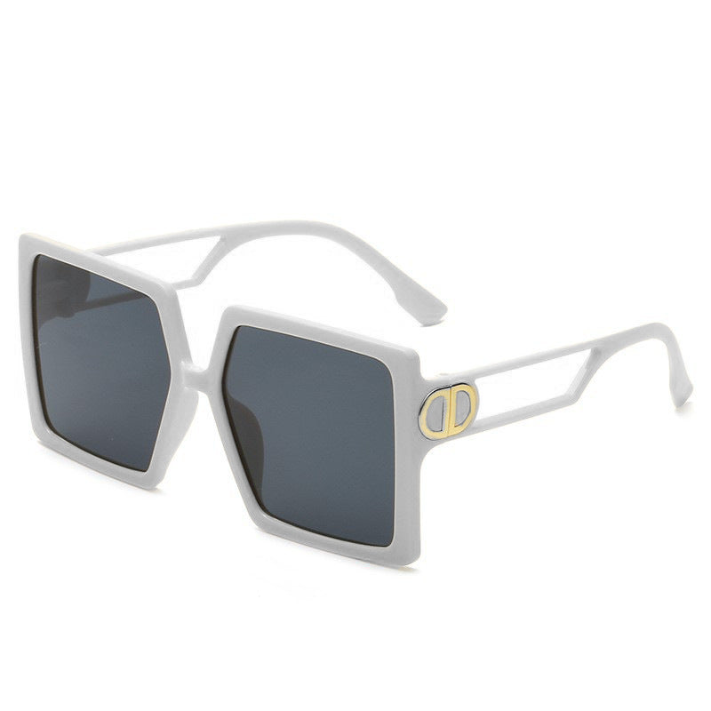 Damer Elegant Oversized-solbrille med geometrisk ramme og polariserte linser Luvikno