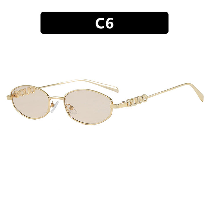 Dame moterik solbrille med elegant rustfritt stålramme og UV-beskyttelse Luvikno