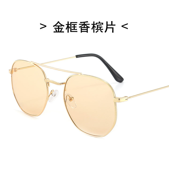 Dame solbrille med oval ramme og beskyttende gradientlinse Luvikno