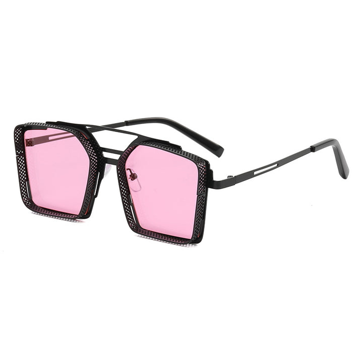 Dame oversized solbrille med luksuriøst design og geometrisk ramme Luvikno