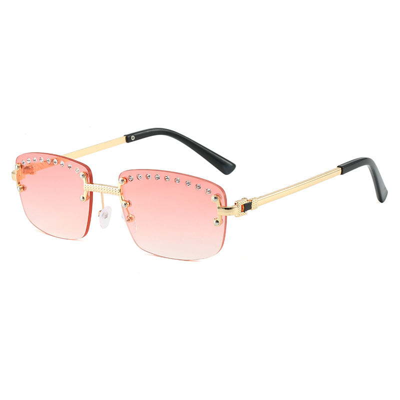 Dame elegant solbrille med glitrende krystallakenter Luvikno
