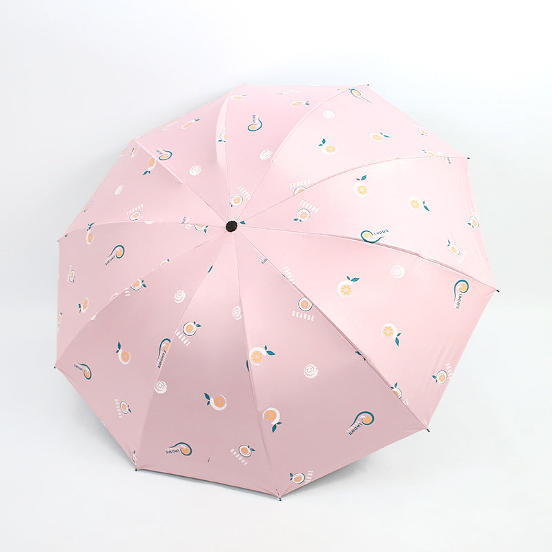 Dames sammenleggbare paraply med glade motiver Luvikno