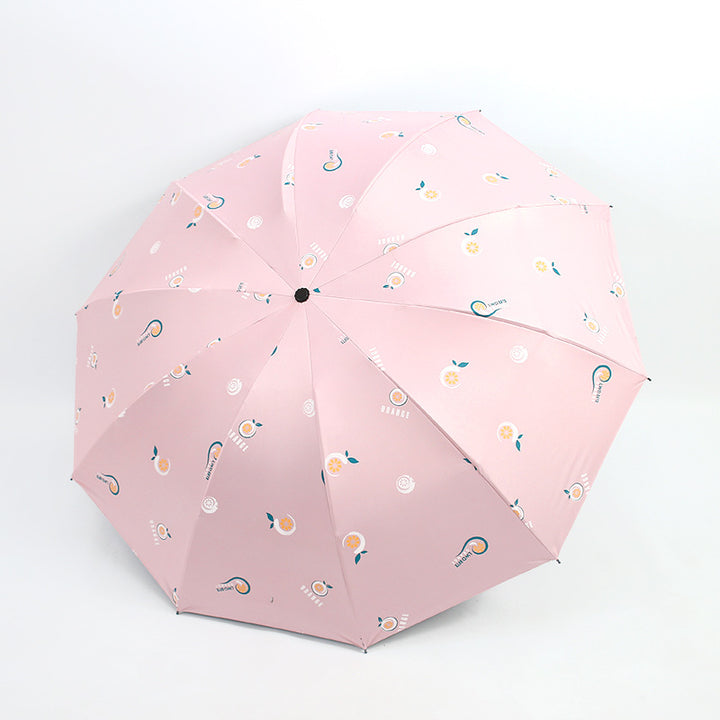 Dames sammenleggbare paraply med glade motiver Luvikno