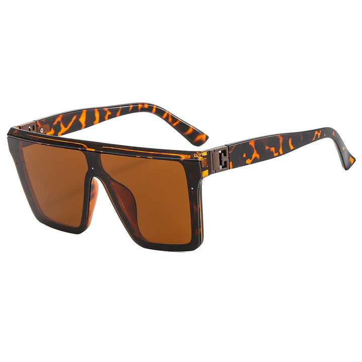 Dame oversized solbrille i trendy stil med bred rammestruktur Luvikno