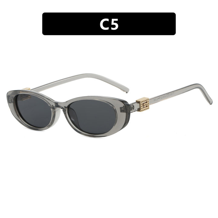 Dame elegant Cat-Eye solbriller med fine aksenter Luvikno