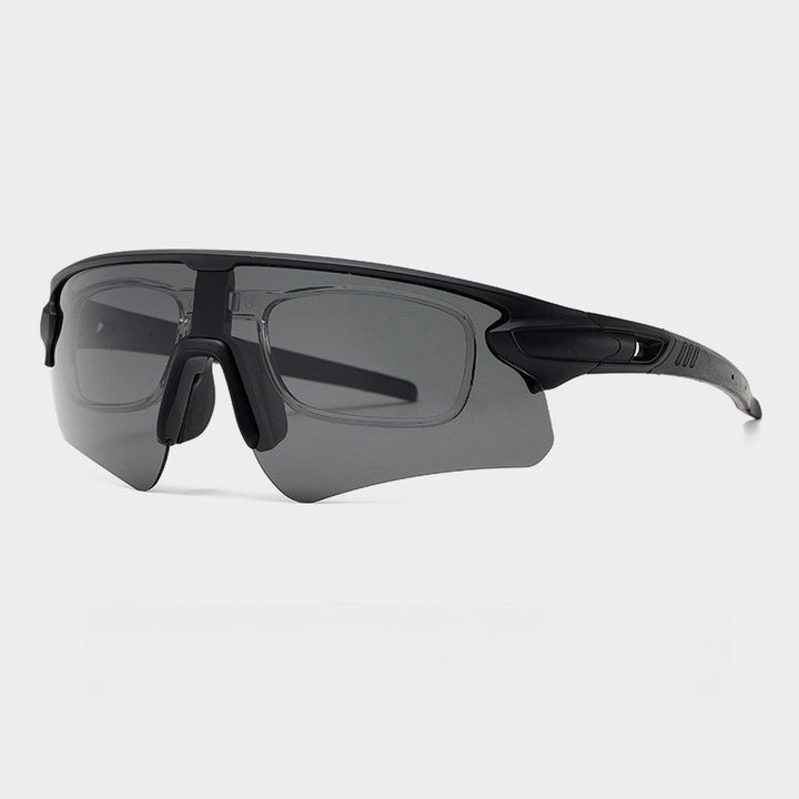 Unisex Sportslig høytytende solbrille med aerodynamisk design og justerbart nesepad Luvikno