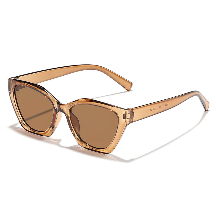 Dame geometrisk solbrille med moderne, hypoallergen plastramme Luvikno