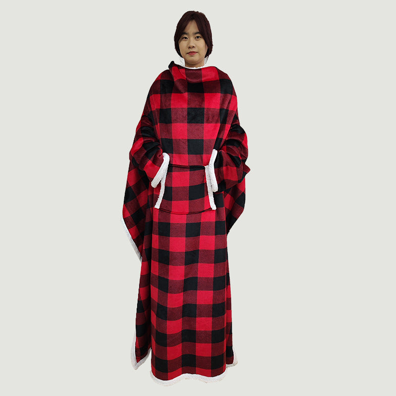 Dame Koseslørd Oversized Poncho Teppet Luvikno