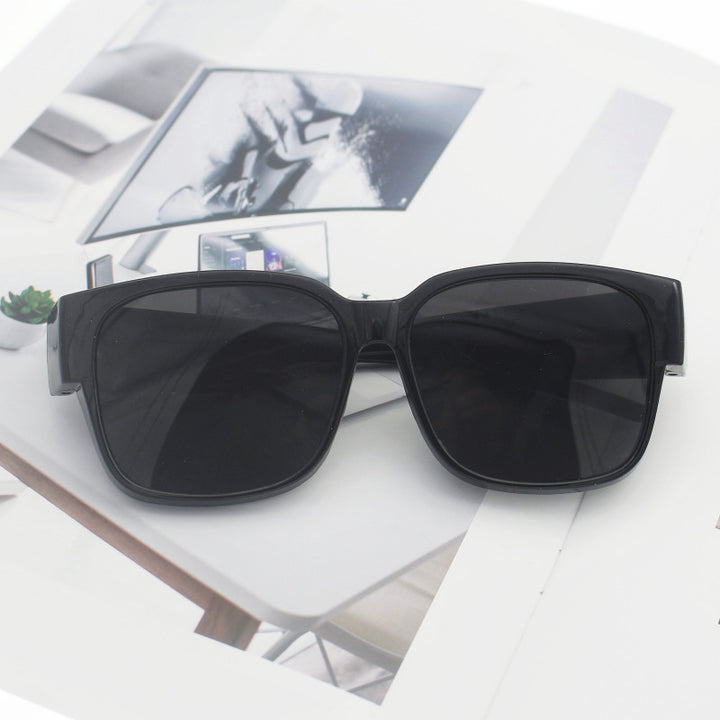 Dame oversized solbrille med geometrisk design Luvikno