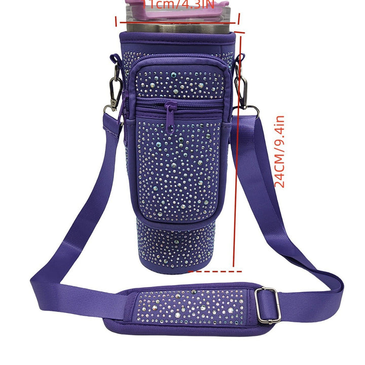 Dame Drikkeflaske Cover med glitrende Rhinestones Luvikno