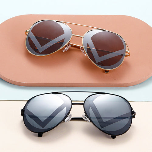 Dames fashionable geometriske solbriller Luvikno