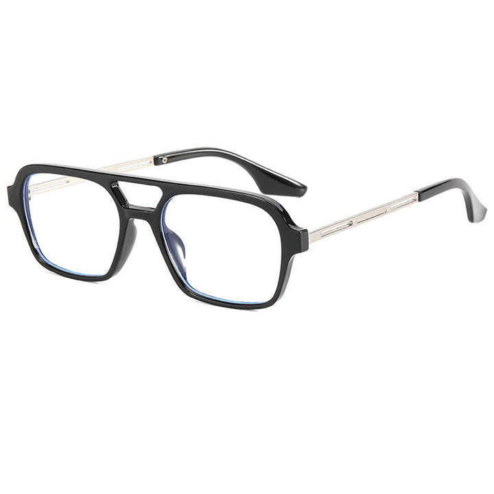 Dame designer solbriller med elegant transparent ramme og gule glass Luvikno
