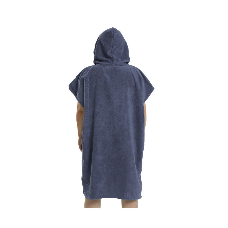 Dame hetteponcho av myk mikrofiberstoff Luvikno