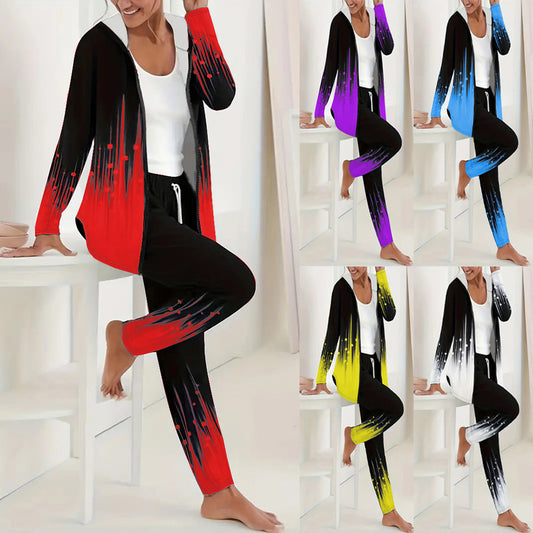 Naisten urheiluasu ainutlaatuisilla väriliukuefekteillä Luvik