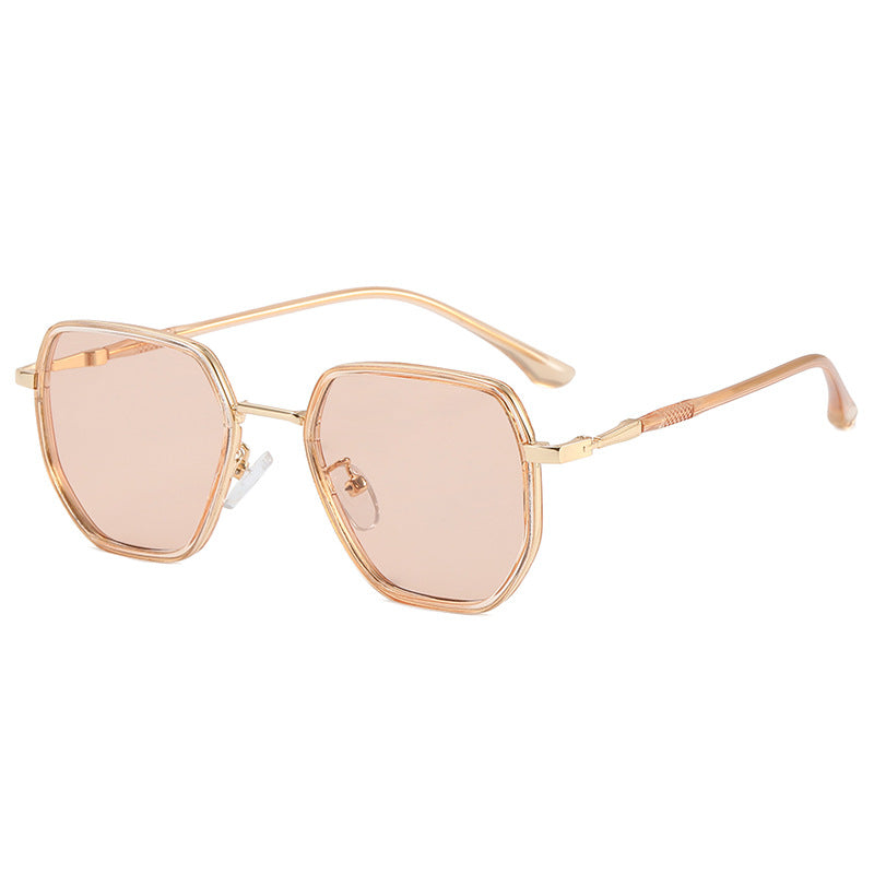 Dame geometrisk solbrille med elegant glassdesign Luvikno