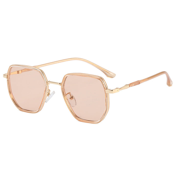 Dame geometrisk solbrille med elegant glassdesign Luvikno